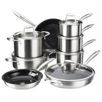 Tri-ply Cookware Set | 8 Piece | Silver