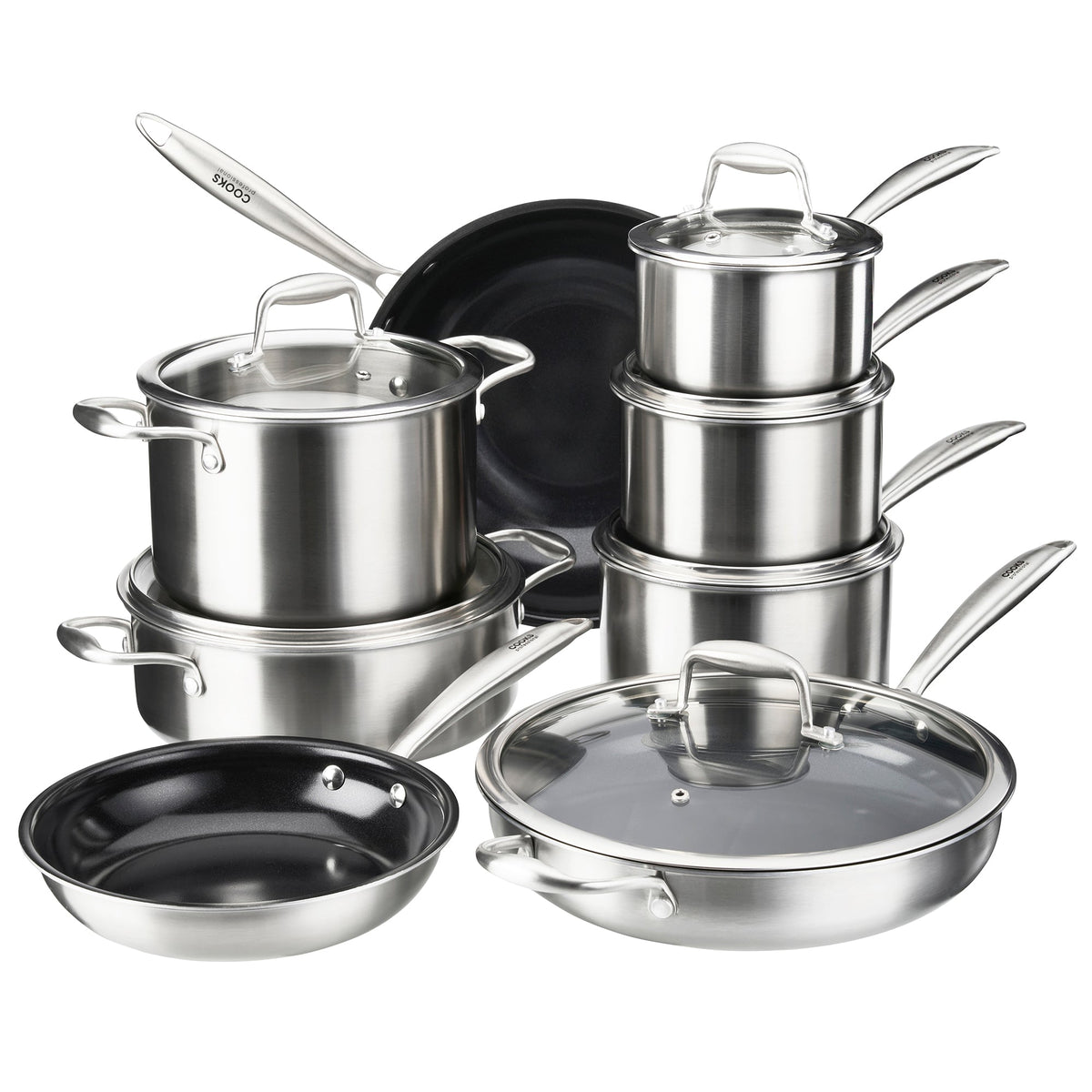 Tri-ply Cookware Set | 8 Piece | Silver