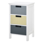 3 Drawer Colourful Storage Cabinet Tower Dresser Chest