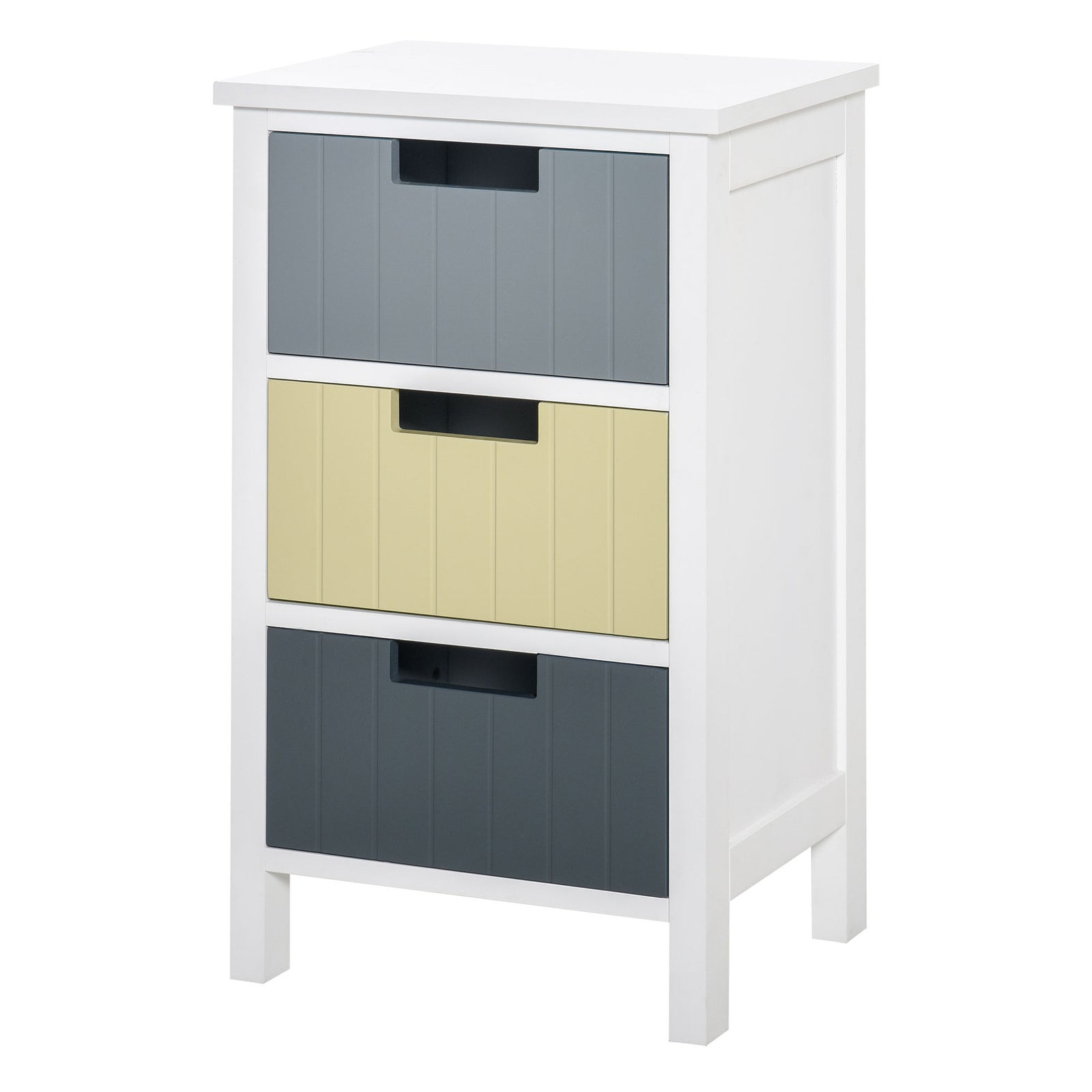 3 Drawer Colourful Storage Cabinet Tower Dresser Chest