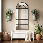 HOMCOM Large Arched Wall Mirror With 3-piece And Tempered Glass
