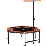 45" Fitness Trampoline With Adjustable Handle, Led Lights | Orange