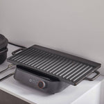 Living and Home 50cm W X 23cm W Non-stick Cast-iron Reversible Griddle Pan