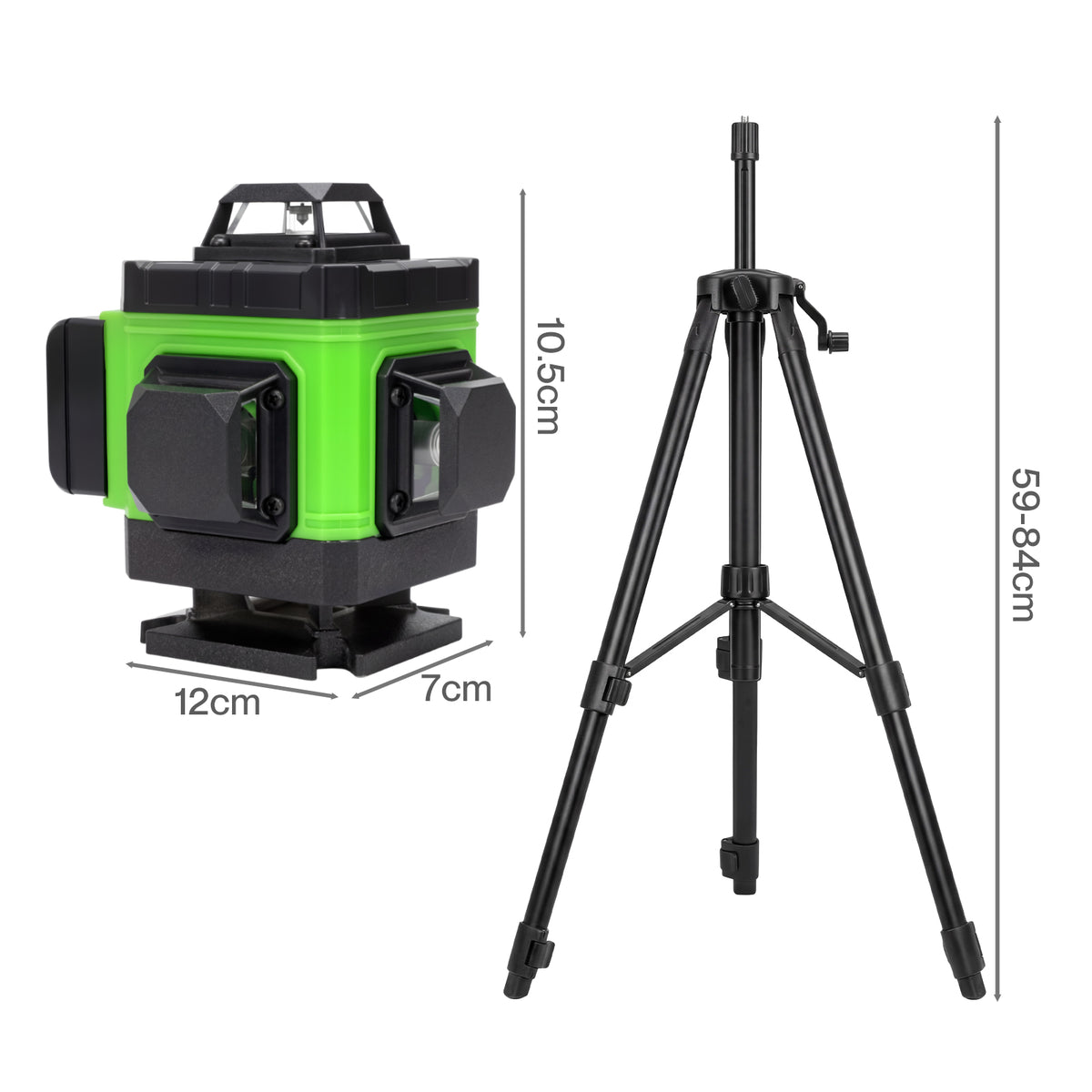16 Line Laser Level 4d Green Cross Line Self Leveling Rotary Measure | Green
