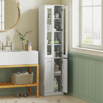 Tall Bathroom Storage Cabinet, 6-tier Bathroom Cabinet | White