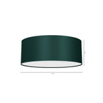 Verde Hand Made Scandi Style 40cm Ceiling Lamp In A Rich Green Finish Holds 2xe27 Led Bulbs