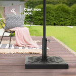 19kg Square Resin Parasol Base - Black