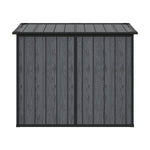 6x4ft Outdoor Plastic Storage Shed With Floor, Window, 2 Vents & Double Lockable Doors,wood Grain Design
