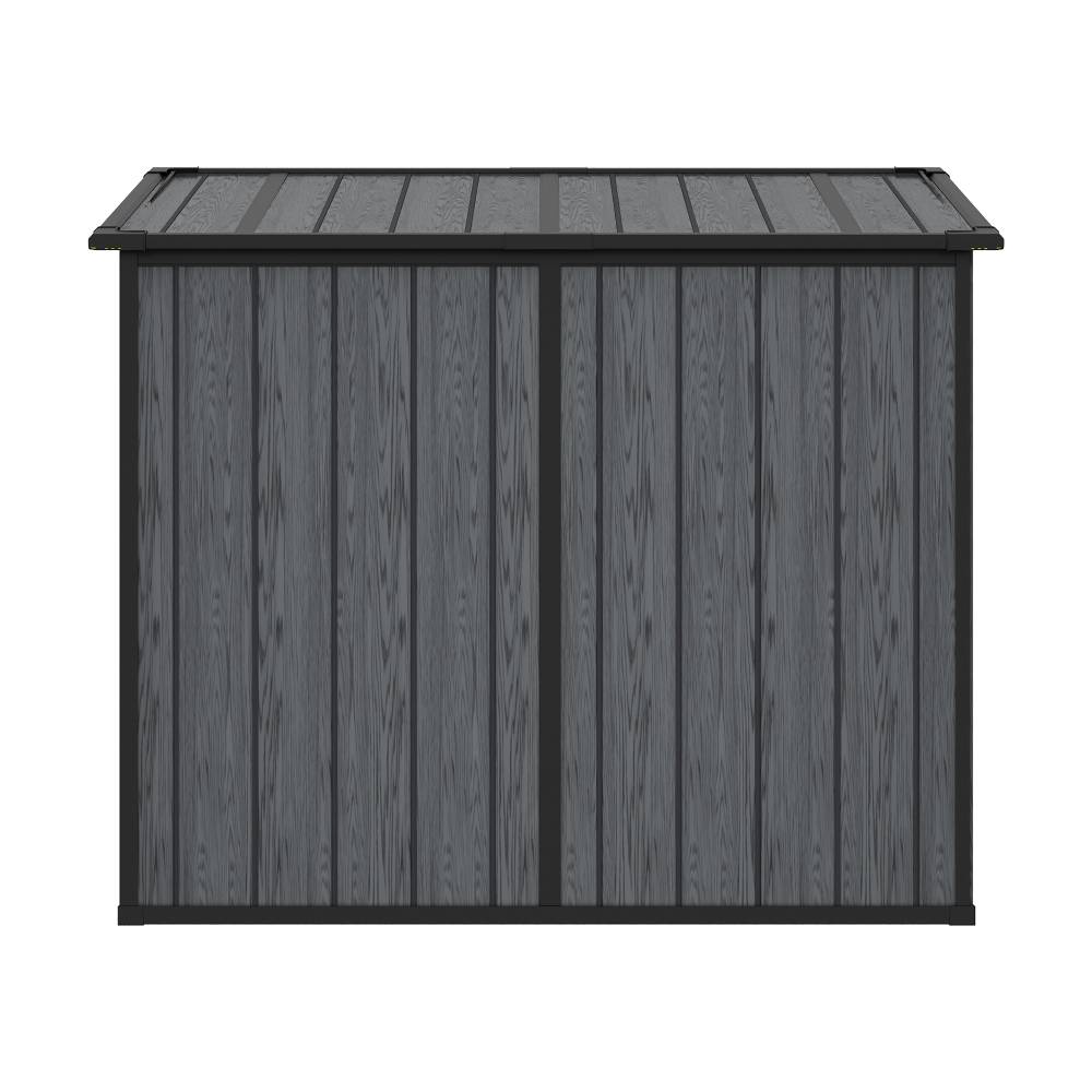 6x4ft Outdoor Plastic Storage Shed With Floor, Window, 2 Vents & Double Lockable Doors,wood Grain Design
