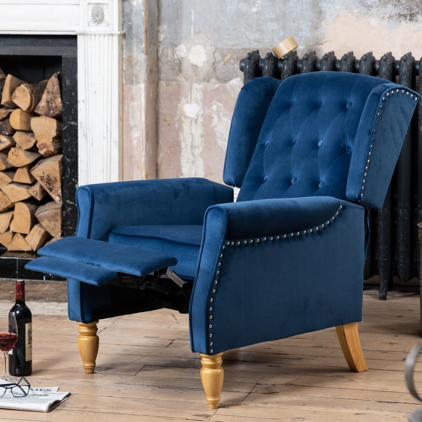 Annapoli Recliner Armchair | Dark Blue