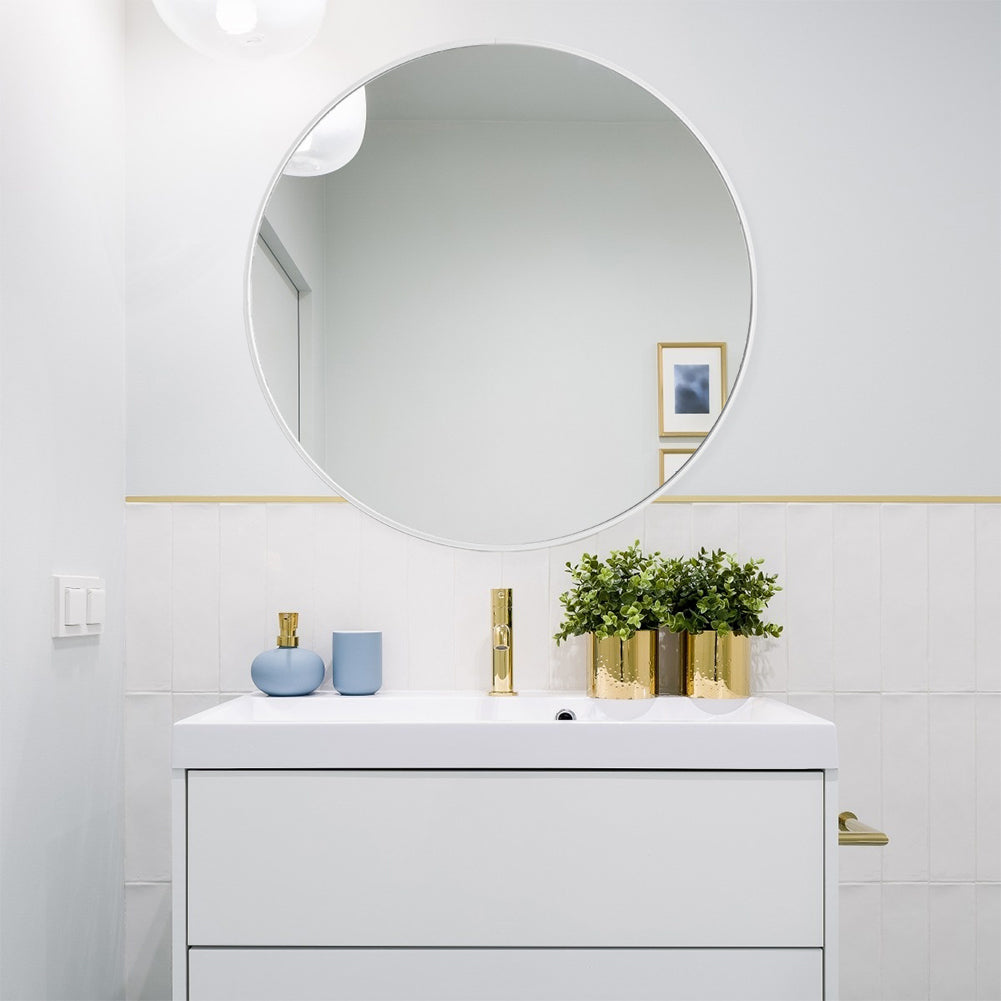 40cm Diameter Nordic Round Bathroom Framed Mirror Wall Hanging Mirror