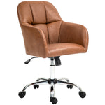 Pu Leather Swivel Office Chair | Brown