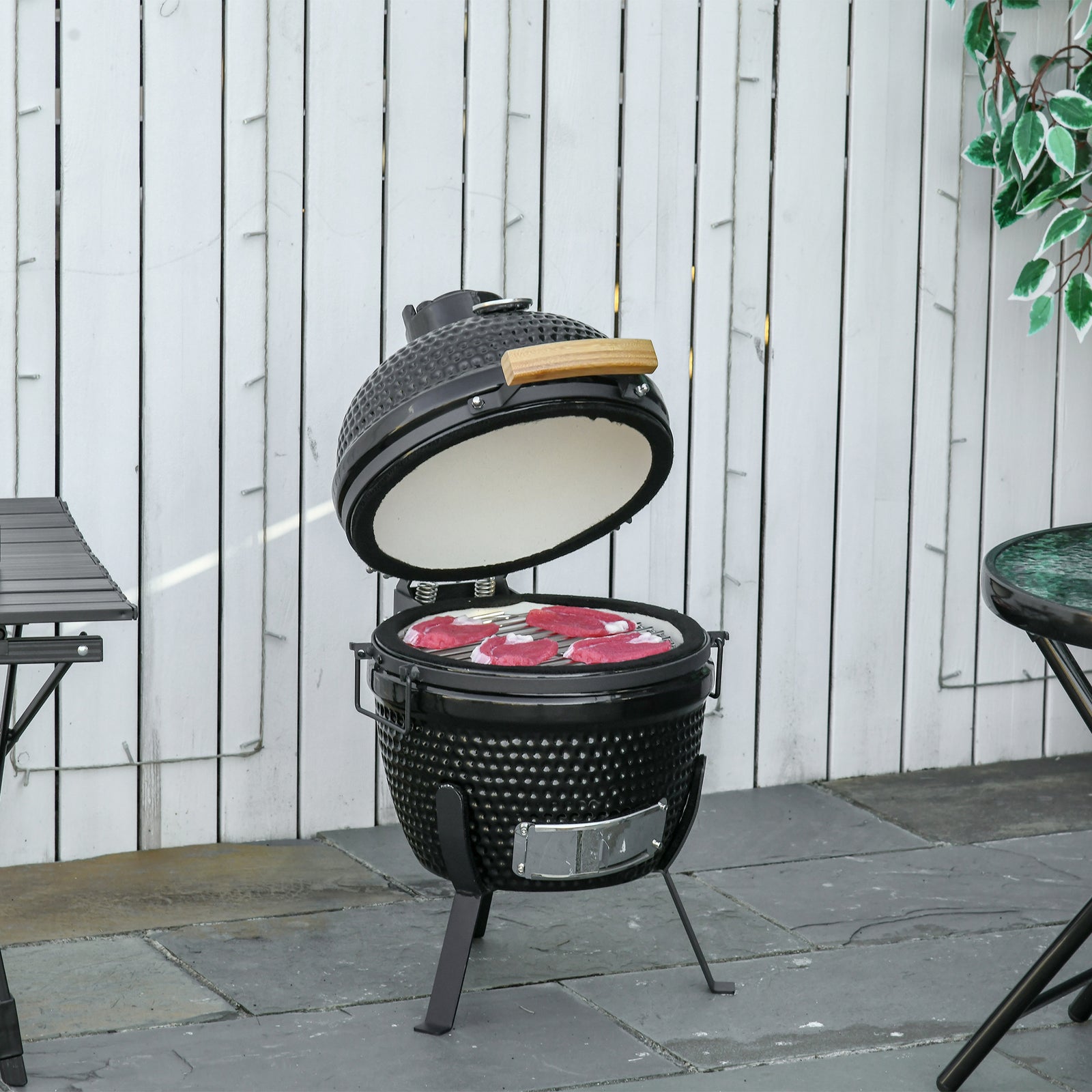 Ceramic Bbq Grill, Japanese Egg | Black