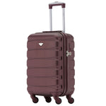 55x35x20cm Lightweight 4 Wheel Cabin Carry On Suitcase Overhead Case Approved For 100+ Airlines With Integrated Tsa Lock | 55 x 35 x 20cm | Burgundy