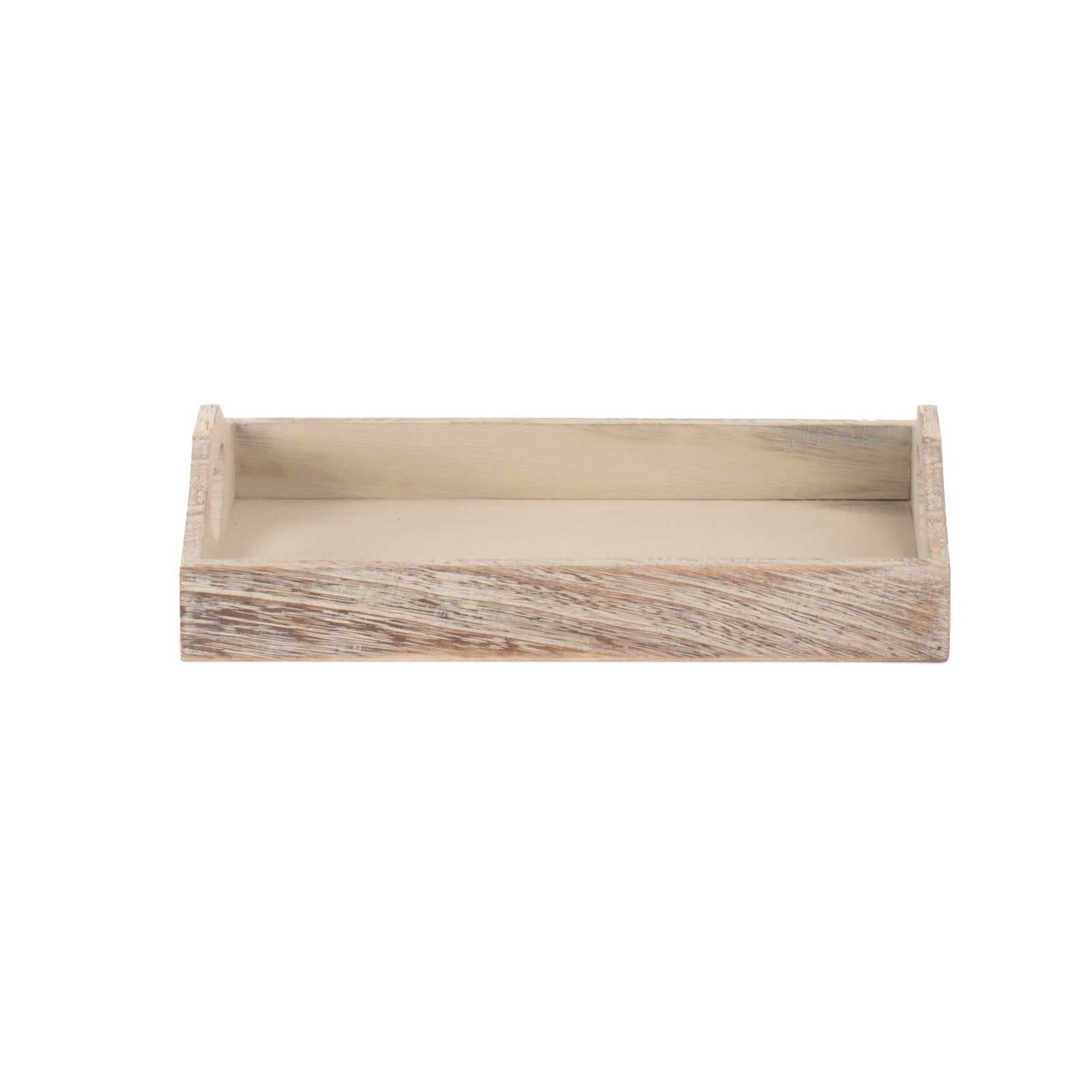 Shallow Wooden Heart Cut Out Tray | Large | Brown