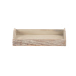 Shallow Wooden Heart Cut Out Tray | Large | Brown