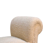 Solid Wood Boucle Cream Bench