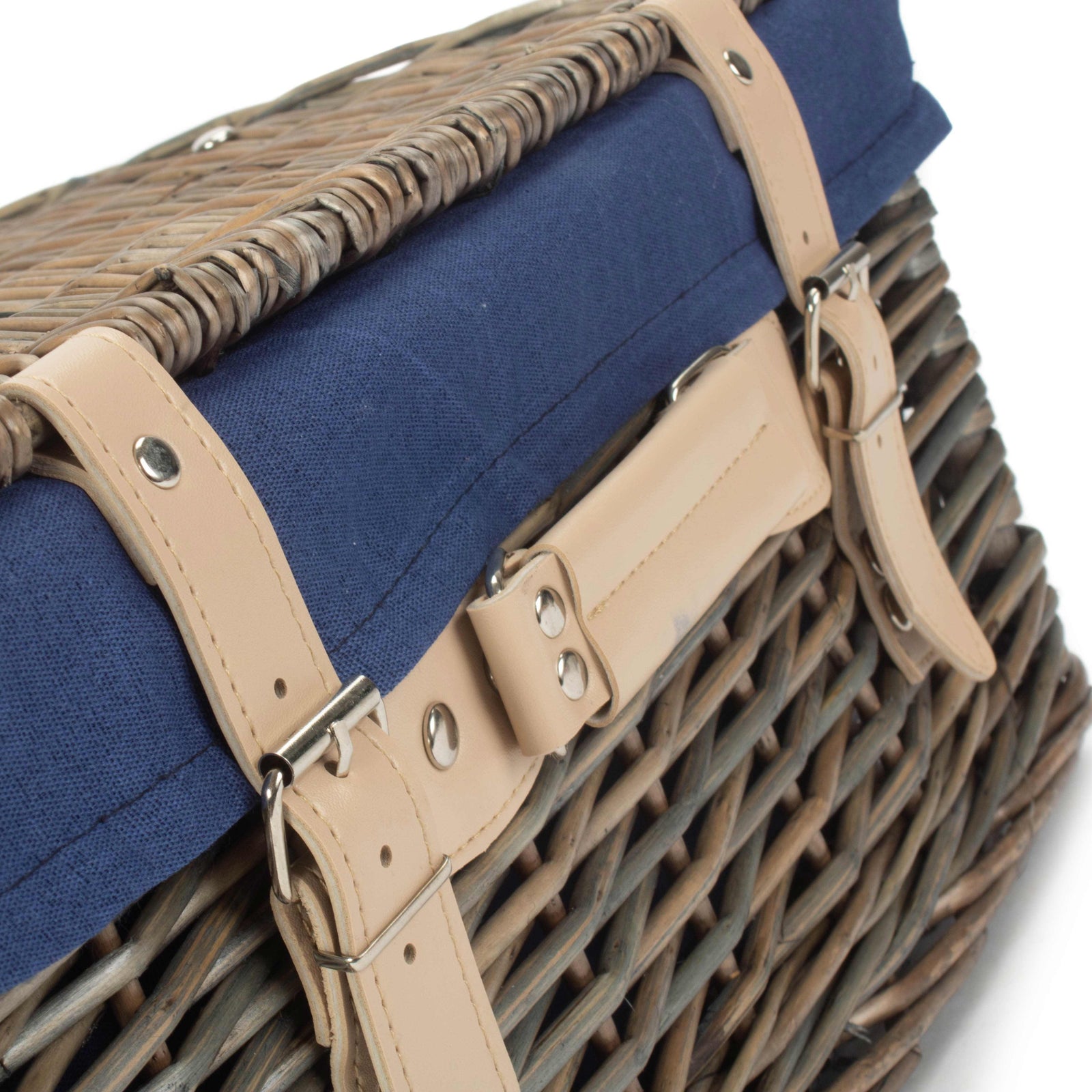 Wicker 40cm Antique Wash Picnic Basket | Blue