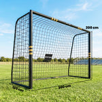 SPORTNOW Football Goal, 10 X 6.5ft Football Net With Epe Padding, Yellow