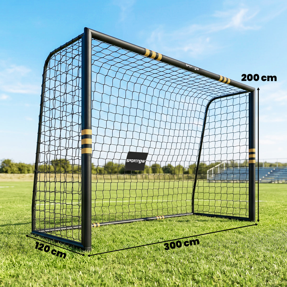 SPORTNOW Football Goal, 10 X 6.5ft Football Net With Epe Padding, Yellow