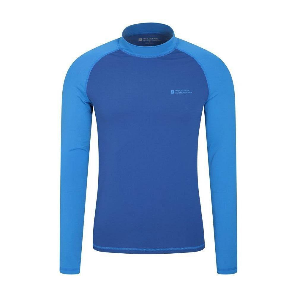Mens Long-sleeved Rash Guard | Medium | Blue