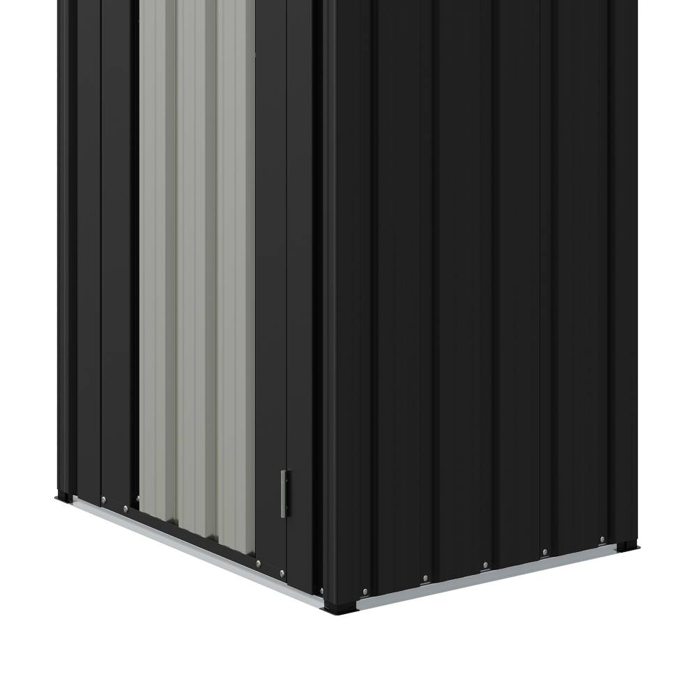 Metal Garden Storage Cabinet 2.62×1.8 Ft With Lockable Door & 2 Shelves