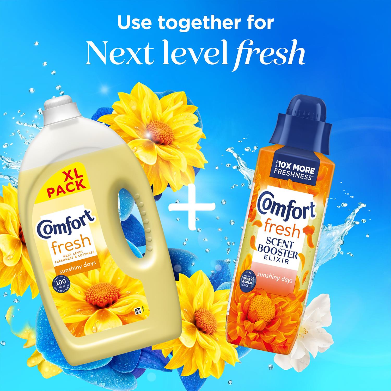 Fresh Sunshiny Days Liquid Fabric Conditioner, 80 Washes 2.4l, 4 Pack
