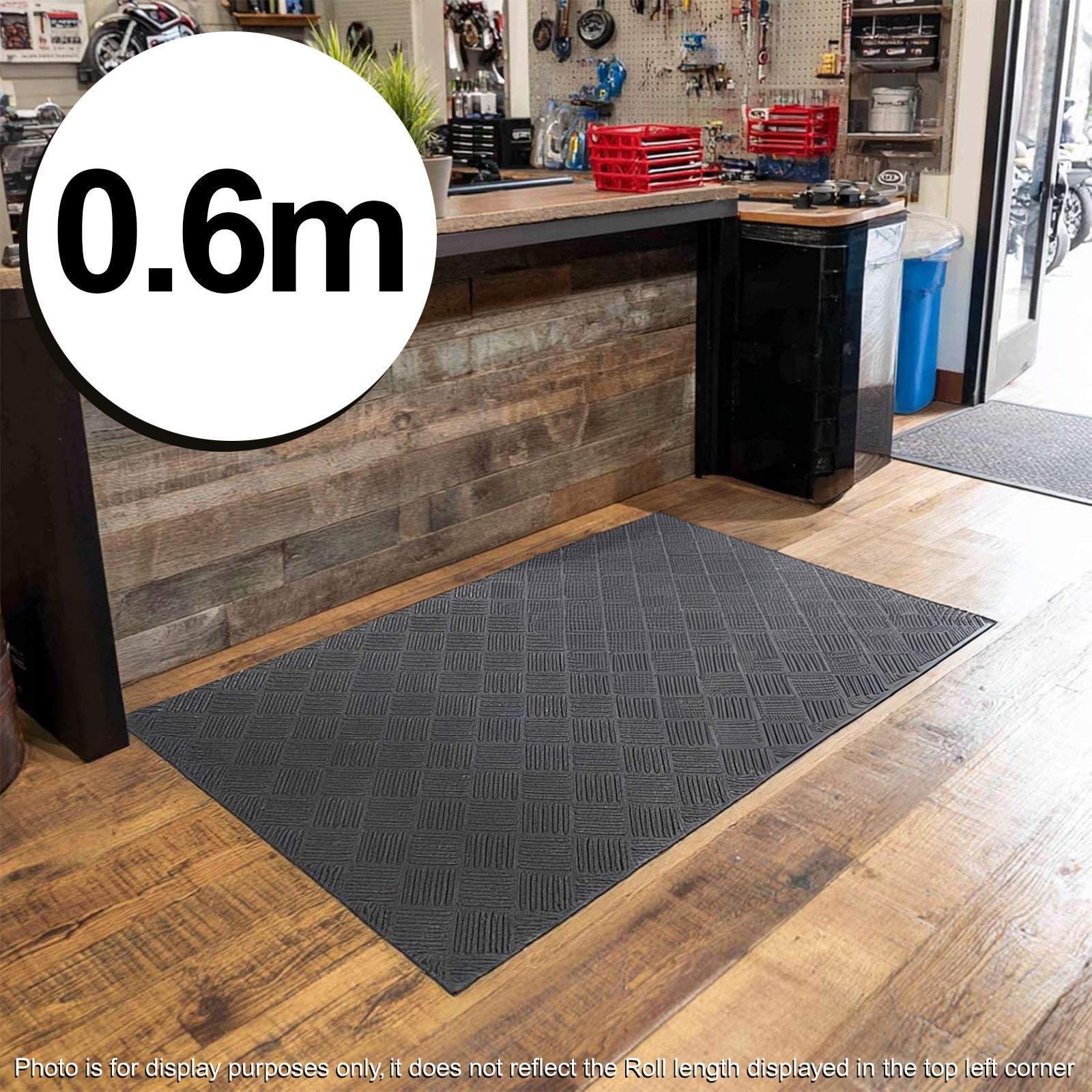 Deckplate Custom Cut Roll Non-Slip Heavy Duty Floor Mat | 60cm | Grey