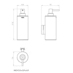 Wall Soap Dispenser, 17.6 X 9.5 X 6.2 Cm, Collection As+ | Brushed Black