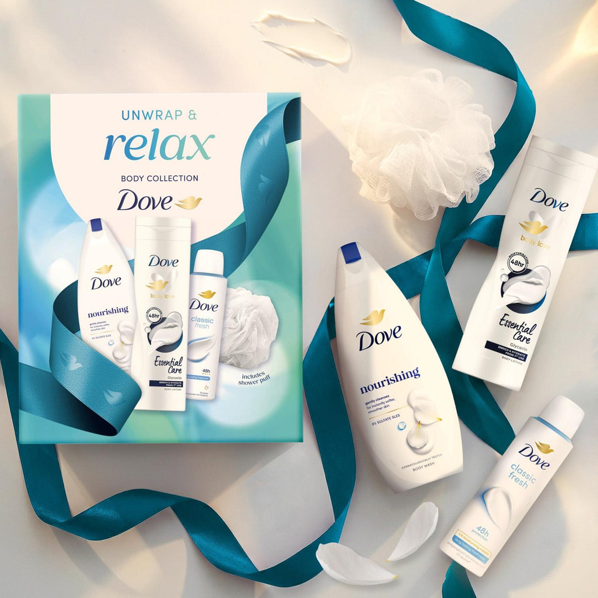 DOVE Dove Relax Body Collection Gift Set, Full-size X3