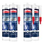 Healthy Kitchen & Bathroom Anti-mould Silicone Sealant 274g, 4 Pack