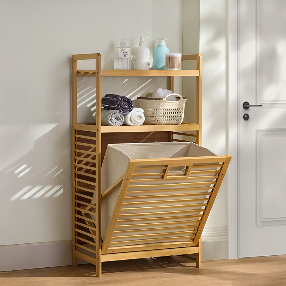 Breeins Freestanding Bamboo Laundry Hamper