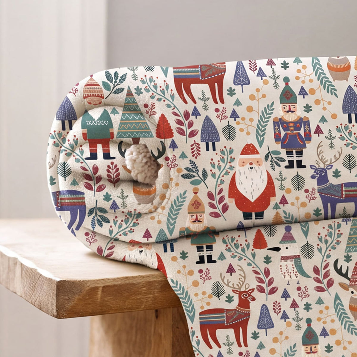 Deyongs Drammen Village Sherpa Fleece Throw – Printed Scandi Blanket