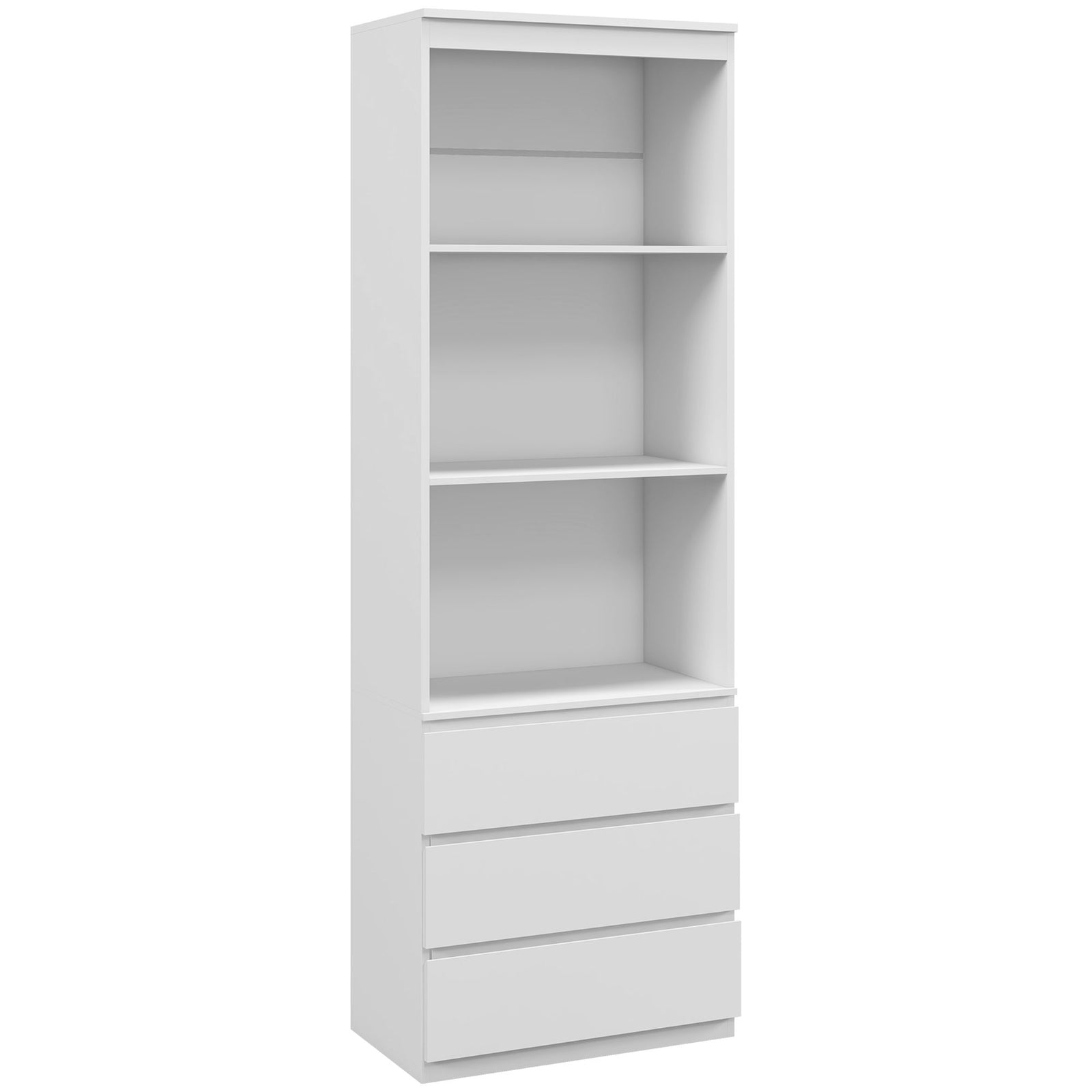 180cm Tall Bookshelf With Storage Free Standing | One Size | White