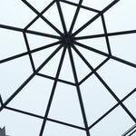 Hexagon Hardtop Gazebo With Curtains, 3.8m Outdoor Metal Frame Pavilion With Semi-transparent Pc Roof For Garden & Patio