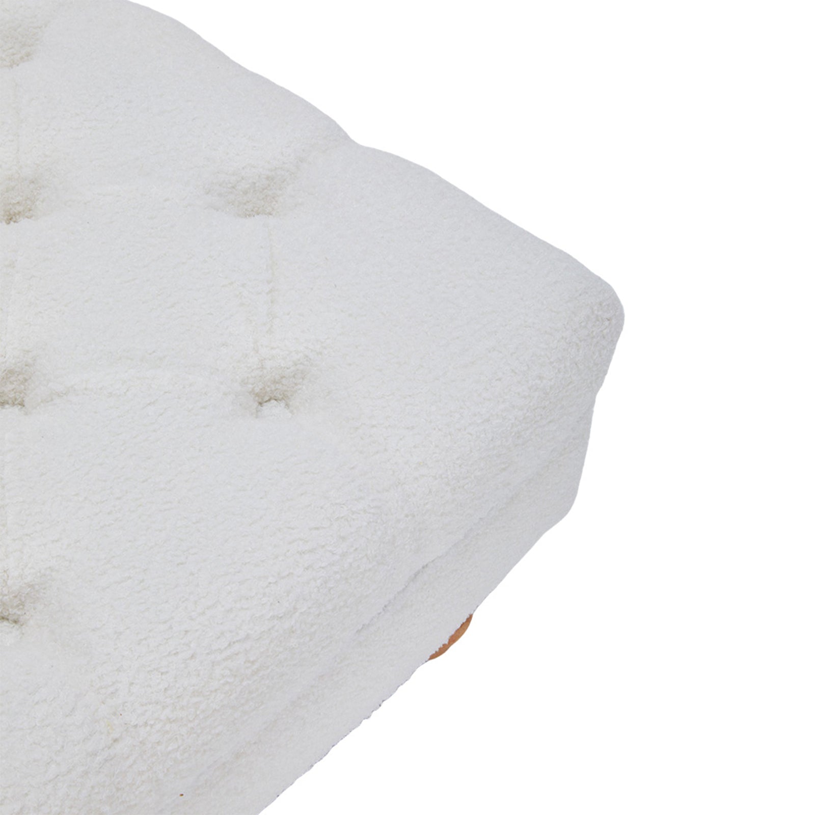 Breeins Teddy Fleece Upholstered Footstool