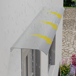 200cm W X 43cm D Frosted Window Door Awning Canopy