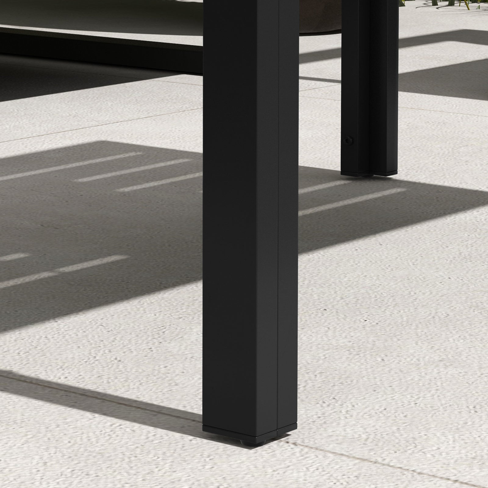 Outdoor Coffee Table Rectangle Patio Table W/ Steel Tabletop