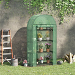 80 X 49 X 160cm Mini Greenhouse Portable Green House With Shelf | Green