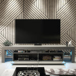 Nova Tv Unit 200cm With Led Lights | Dark Grey
