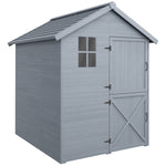 6 X 6.5ft Wooden Shed, Outdoor Storage Shed W/ Floor Window