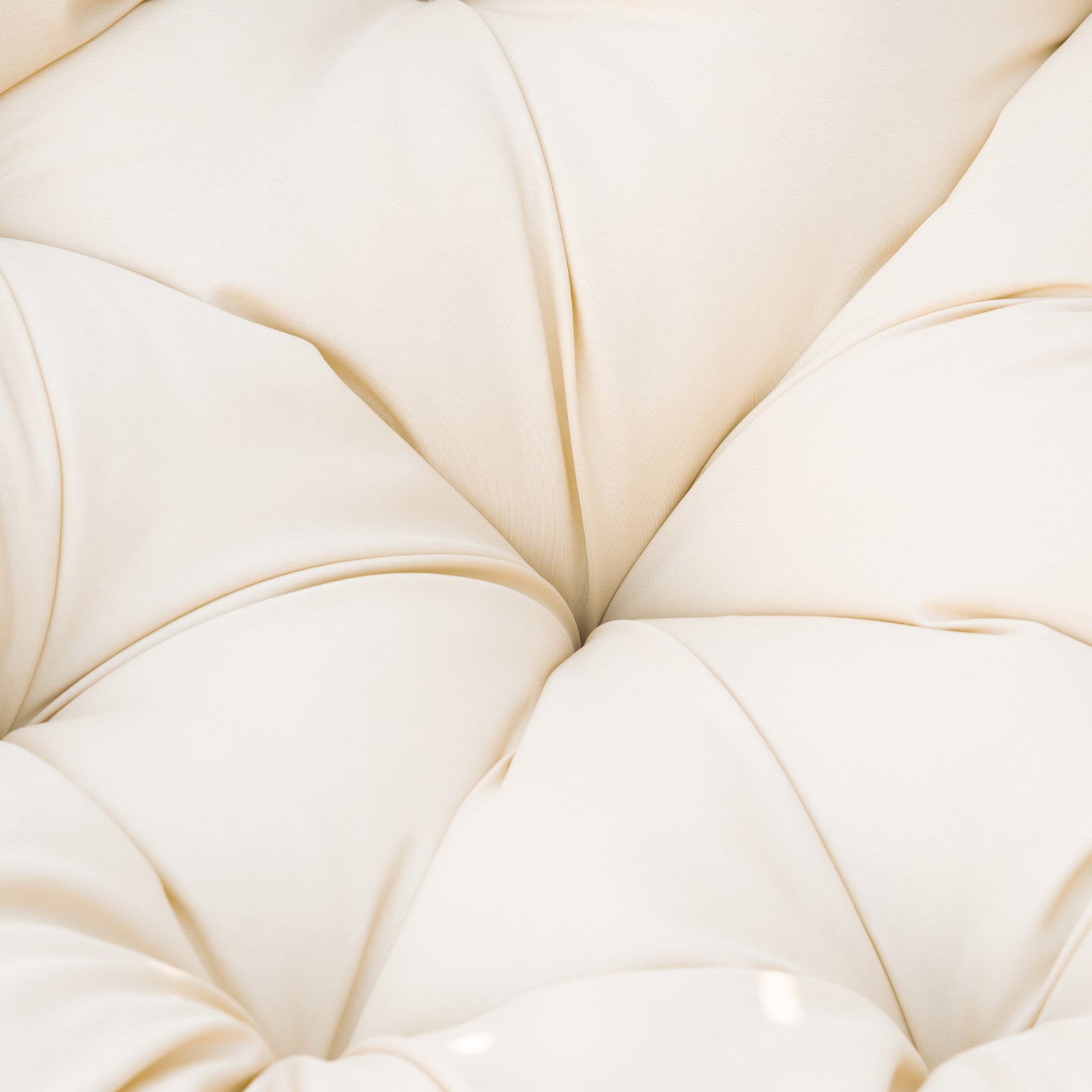 360 Degree Swivel Rattan Papasan Moon Bowl Chair Round | Beige