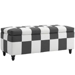 114 X 47 X 47cm Velvet Storage Ottoman, Button-tufted Footstool Box