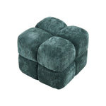 Modern Upholstered Storage Footstool Ottoman | Green