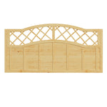 Spruce Wood Fence Panel With Arched Lattice Top 180cm W X 90/120/150/180cm H– Natural Finish, Durable, Easy Diy Garden Privacy Screen | Small