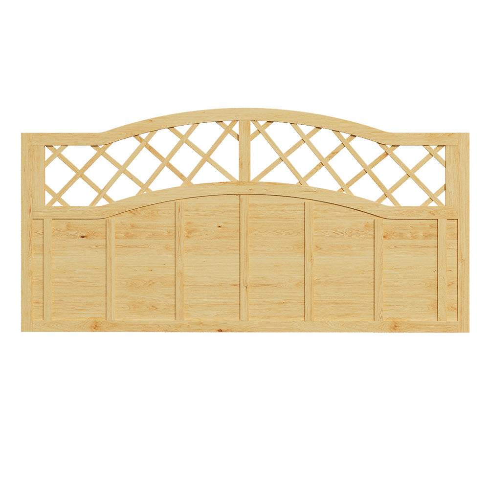 Spruce Wood Fence Panel With Arched Lattice Top 180cm W X 90/120/150/180cm H– Natural Finish, Durable, Easy Diy Garden Privacy Screen | Small