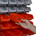 44 Pcs On-wall Storage With Pegboard | Red