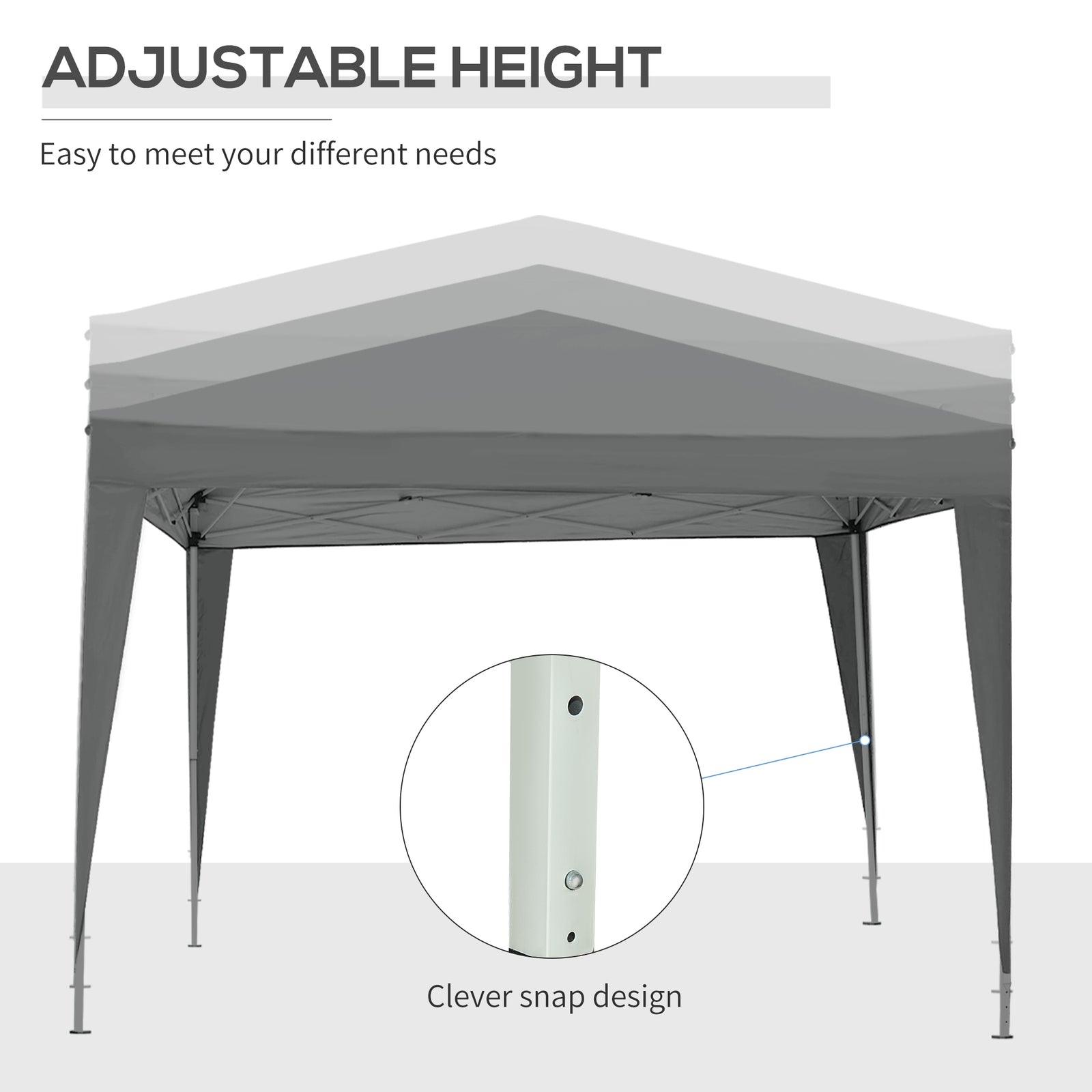 3mx3m Pop Up Gazebo Party Tent Canopy Marquee W/ Storage Bag
