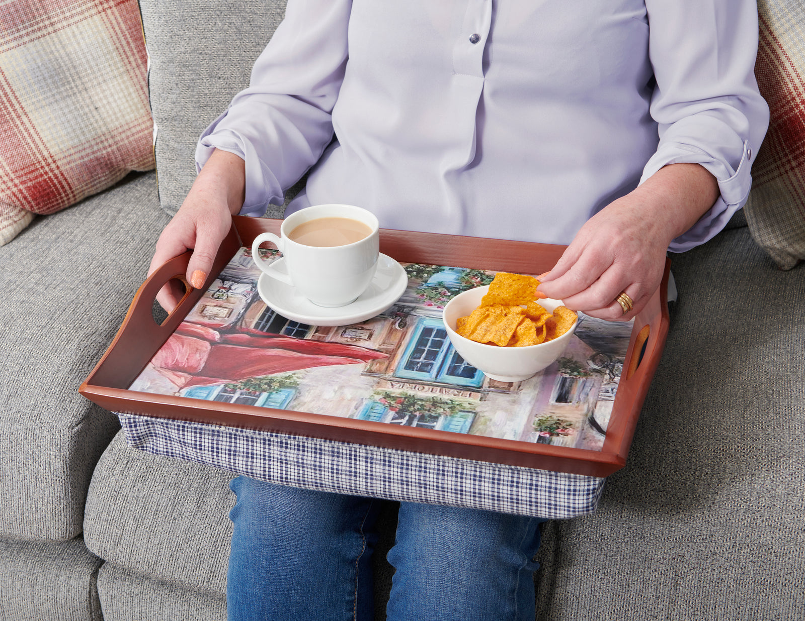 Set Of 2 Classic Padded Lap Trays