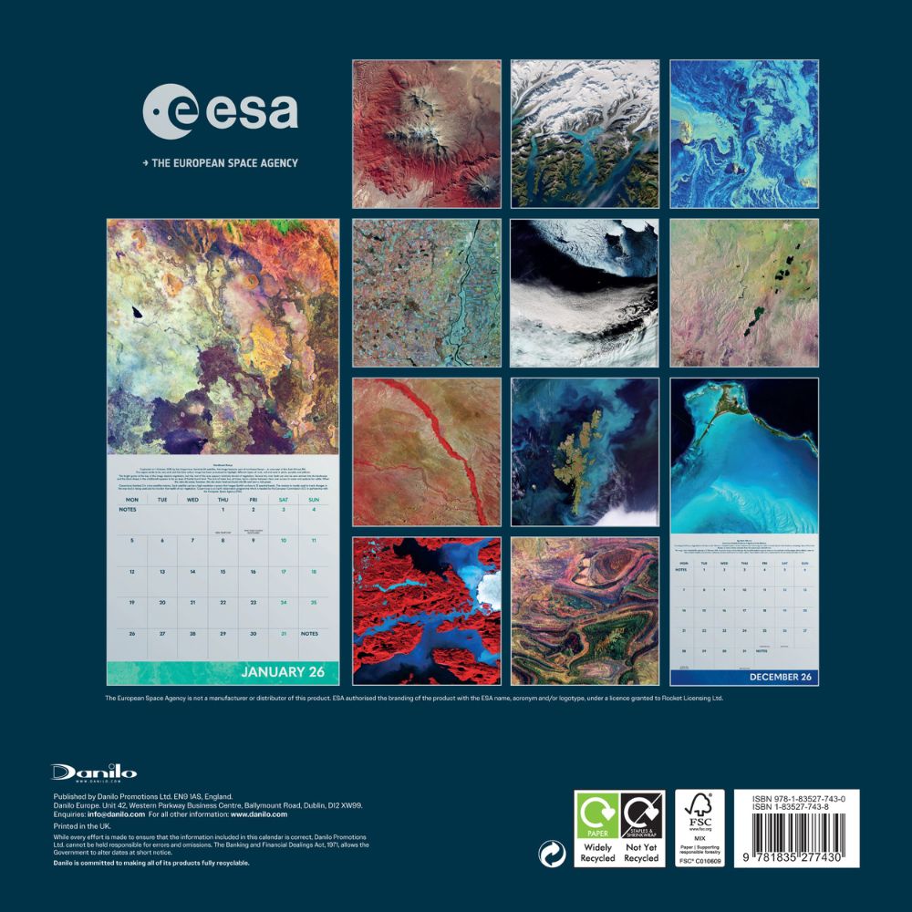 'earth From Space' 2026 Square Calendar Official Product